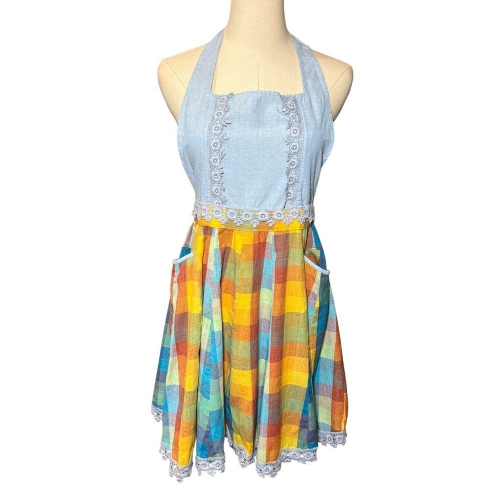 Sur la Table Apron Plaid Halter Ladies